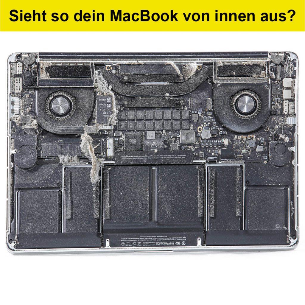 Staub im MacBook – Gefahr von Überhitzung Staub im MacBook – Gefahr von Überhitzung
