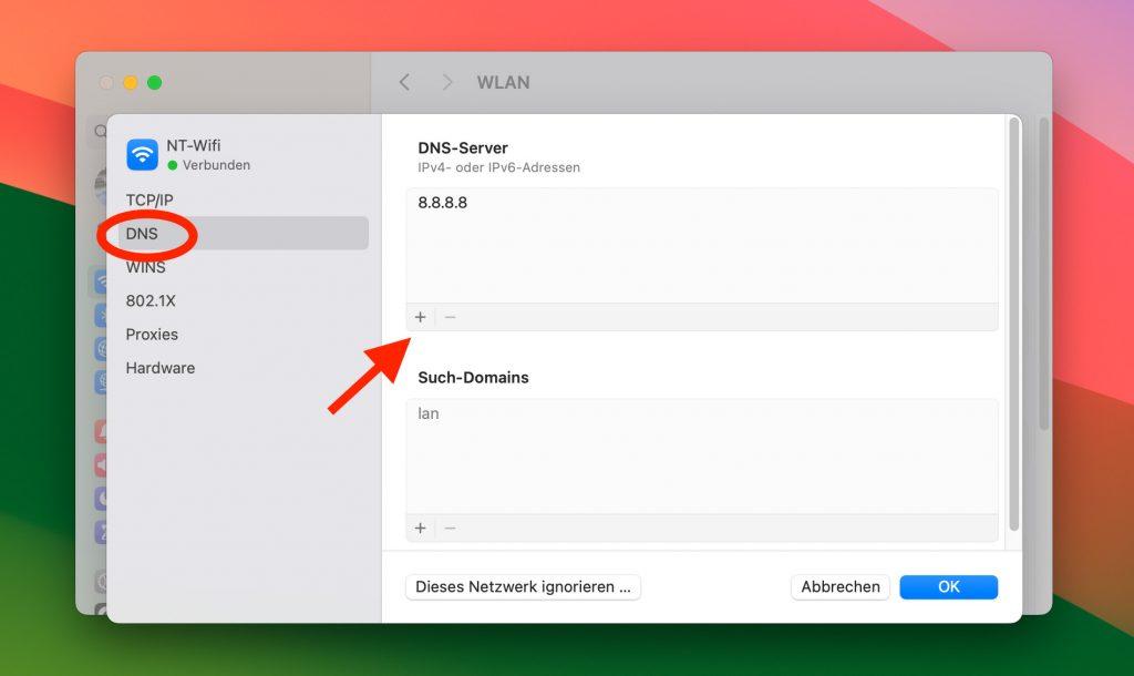DNS Einstellungen Mac Eigenen DNS am Mac eintragen