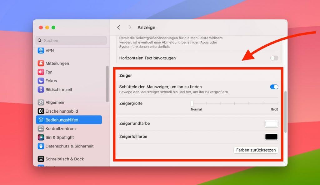Mauszeiger am Mac größer oder kleiner einstellen Mauszeiger am Mac größer oder kleiner einstellen