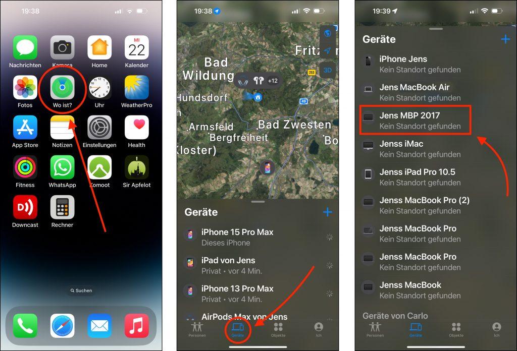 Wo ist App - Schritte 1-3 zum Entfernen eines Mac