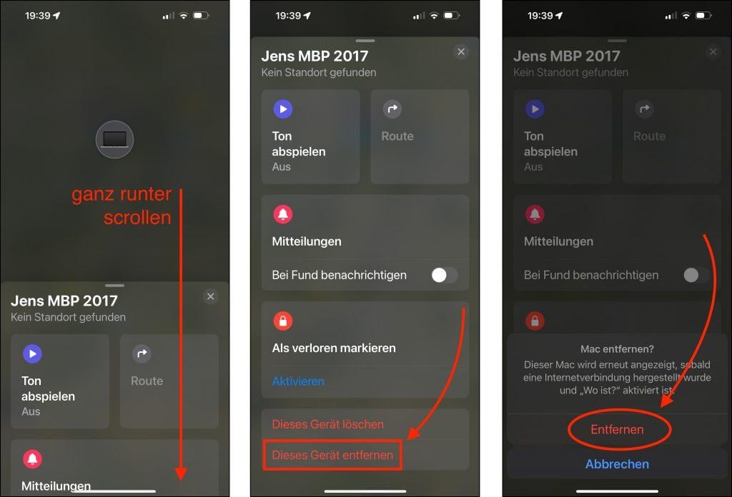 Wo ist App - Schritte 4-6 zum Entfernen eines Mac