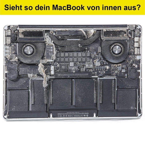 Staub im MacBook – Gefahr von Überhitzung