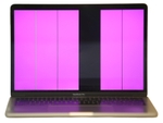 MacBook Pro with Flexgate display stripes