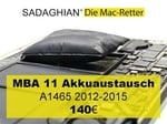 MacBook Air 11 Akkuaustausch A1465 2012-2015 140€