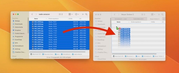 Copying files in Finder