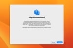 Migrationsassistent Startbildschirm für Mac-Setup
