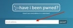Screenshot of the 'Have I Been Pwned' website.