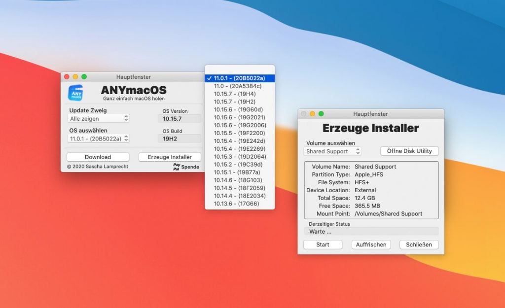 macOS-Download und Boot-Stick erstellen ganz komfortabel mit ANYmacOS